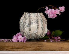 Raku-Vase FEUERZEICHEN UNIKAT