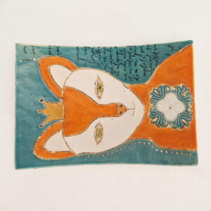 Seifenschale aus Keramik KATZE ORANGE