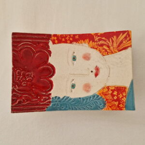 Seifenschale aus Keramik GIRL BLUME ROT