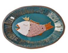 Seifenschale aus Keramik FISCH OVAL