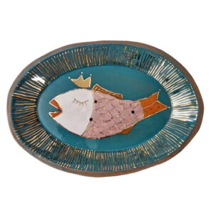 Seifenschale aus Keramik FISCH OVAL