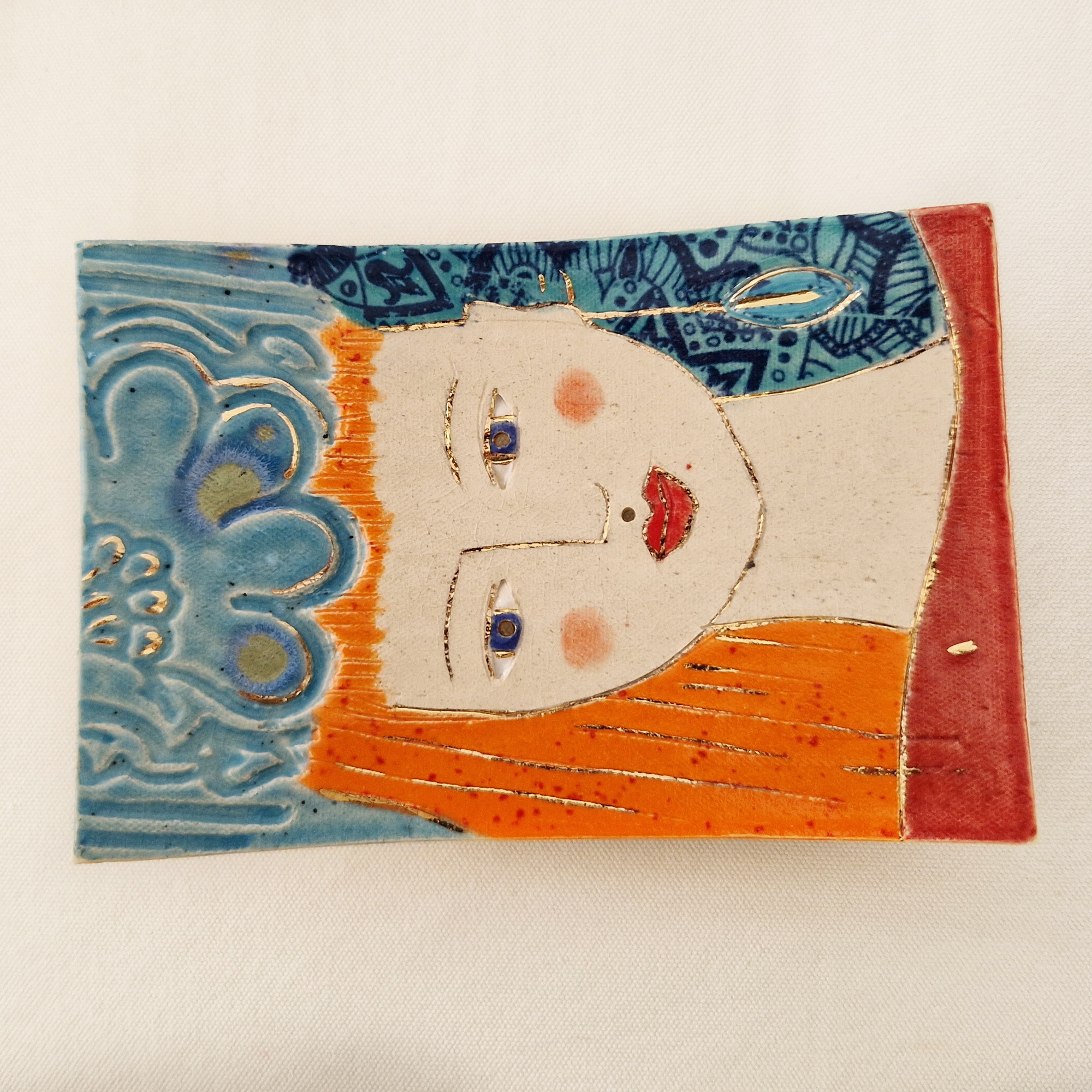 Seifenschale aus Keramik GIRL BLUME