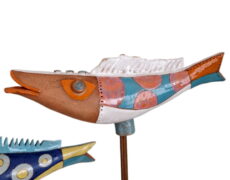 Keramikfisch – BLAU ORANGE 37 cm
