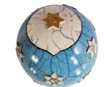 Raku Tierurne aus Keramik AQUA 1 l