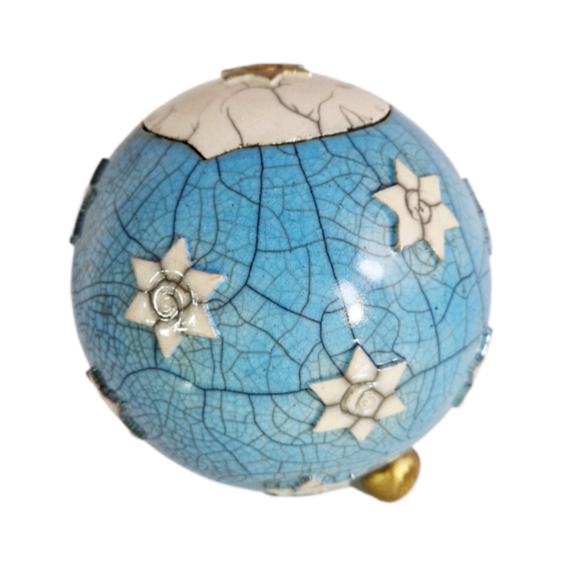 Raku Tierurne aus Keramik AQUA 1 l – Bild 2