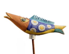 Keramikfisch – BLAU GELB 34 cm